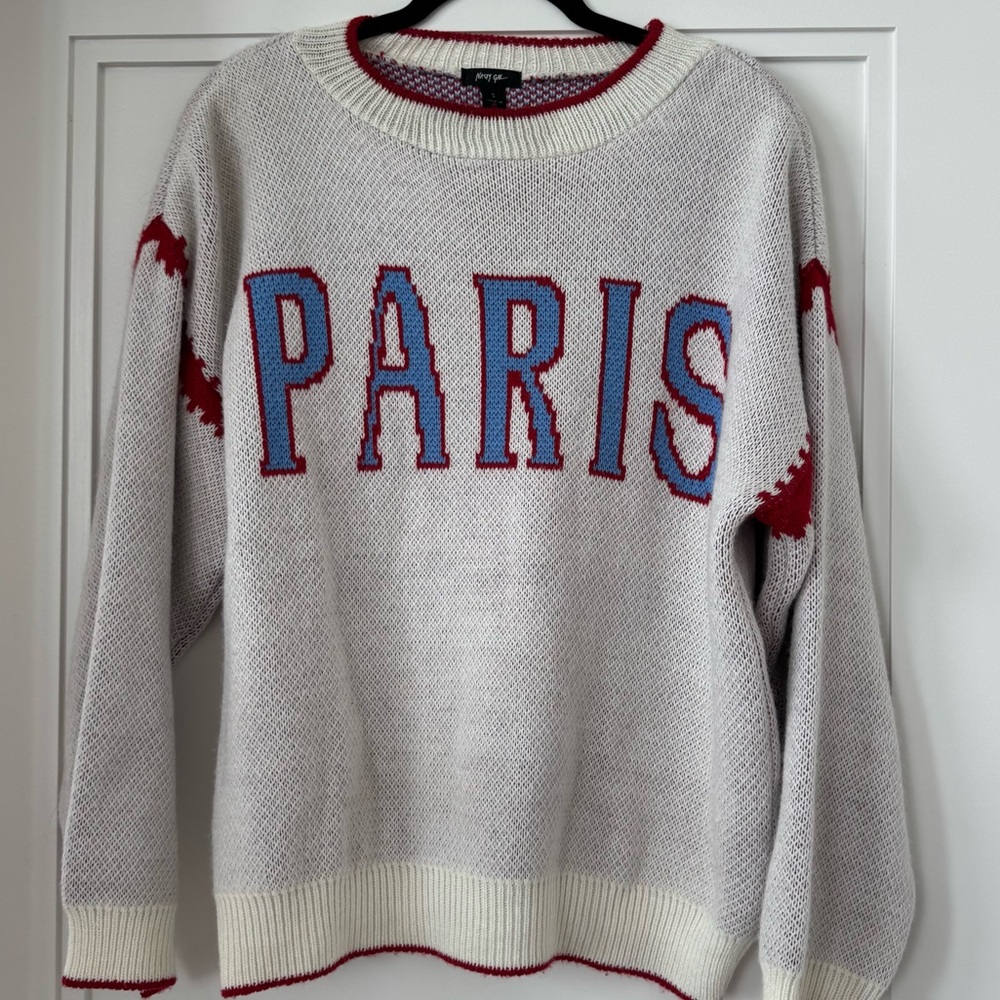 “Paris” oversized crewneck sweater - Nasty Gal brand - Size small